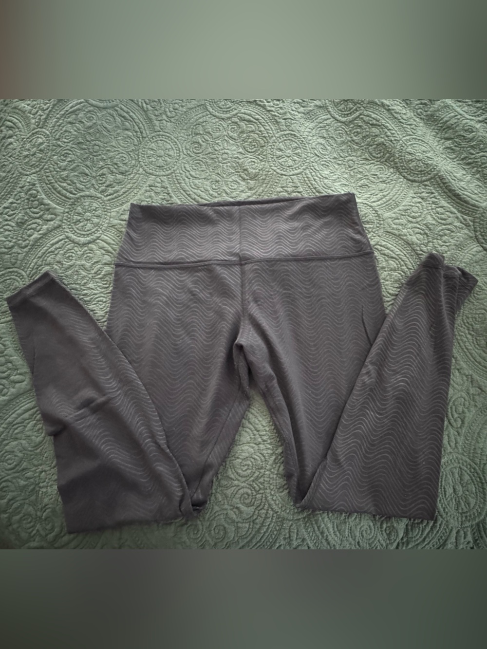 Lululemon athletica Black Wave-Print Leggings